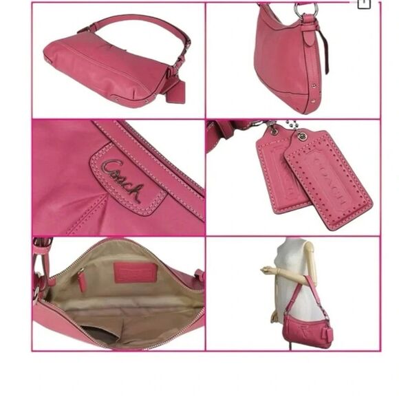 Coach Pink Crossbody Purse Bag Duffle Leather NWT - Picture 8 of 12